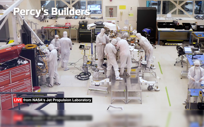 NASA offered viewers a look at the construction of the Mars Perseverance rover, which landed on Mars on Feb. 18.
